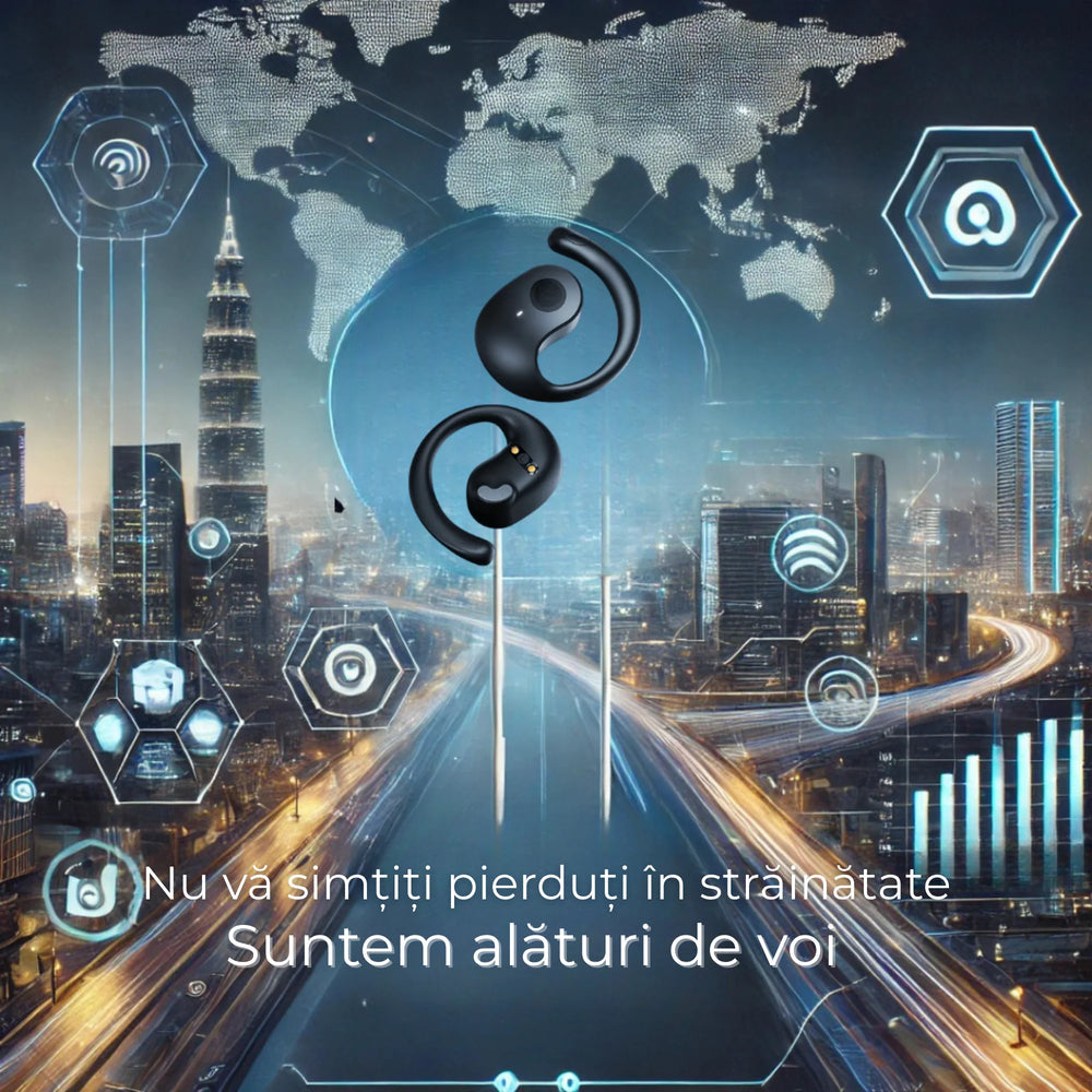 Căști Traducătoare Inteligente – Comunicare Instantanee în 114 Limbi