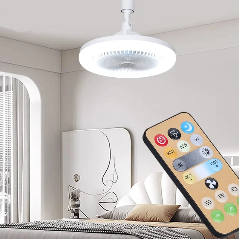 Ventilator inteligent cu led incorporat, 3 moduri de lumină!