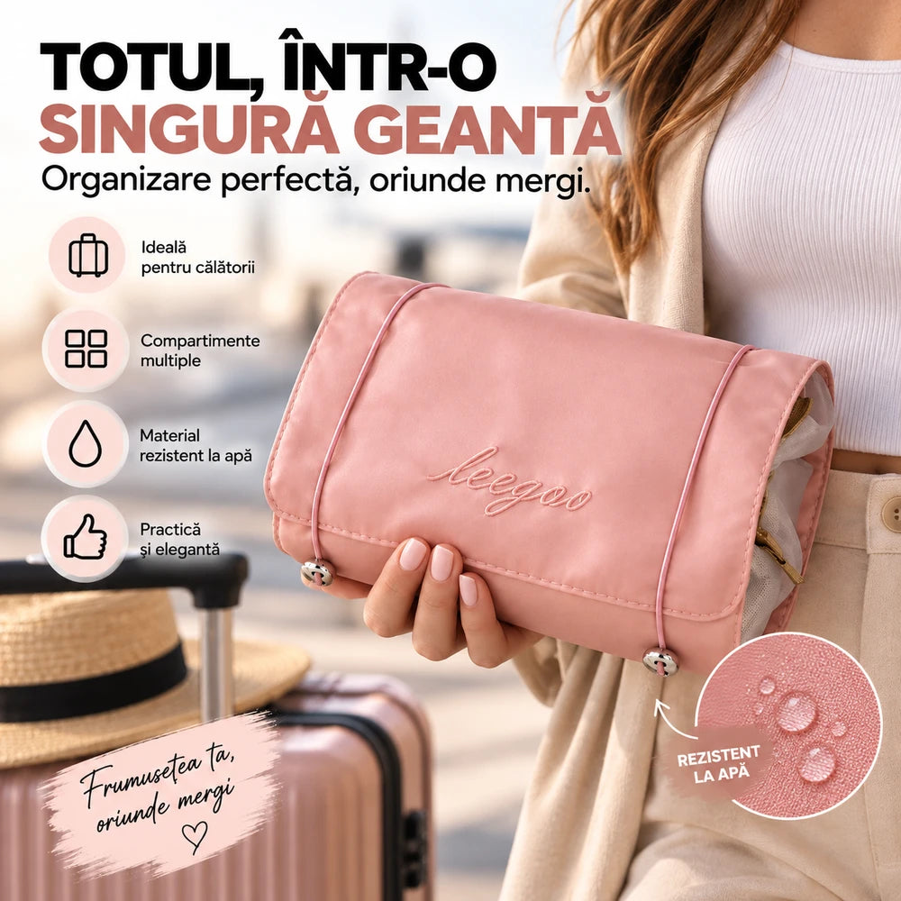 Organizator Cosmetic Impermeabil 4-în-1 pentru Călătorii