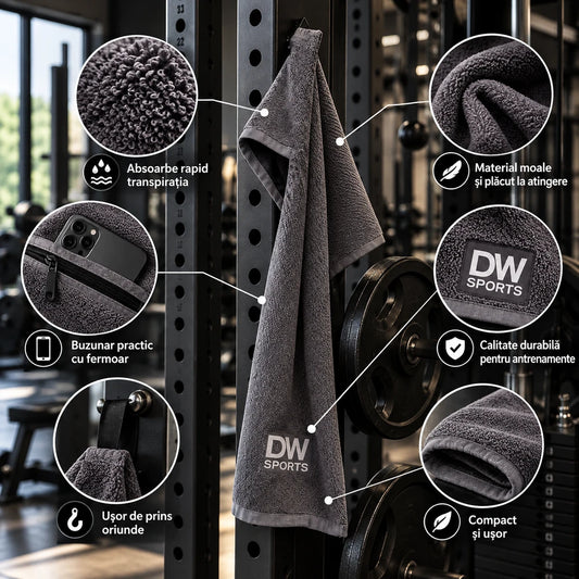DW SPORTS FitGrip™ – Prosop Magnetic cu Buzunar