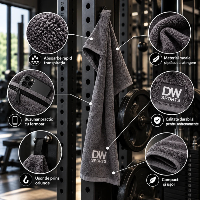 DW SPORTS FitGrip™ – Prosop Magnetic cu Buzunar