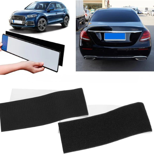Suport Număr Auto "Invizibil" – Set Complet Față/Spate (Autoadeziv Premium)