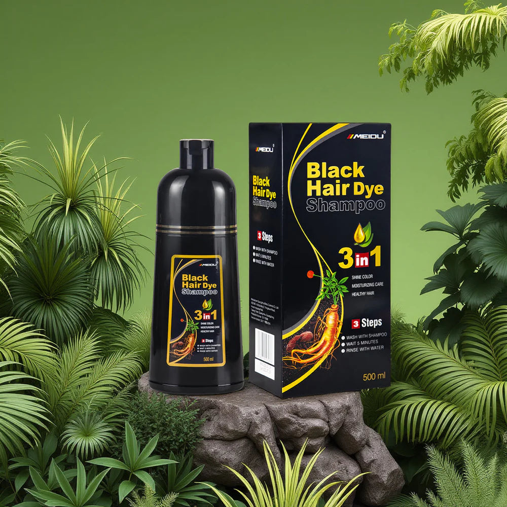 Șampon BlackHairDye™ - Firele albe sunt o amintire!