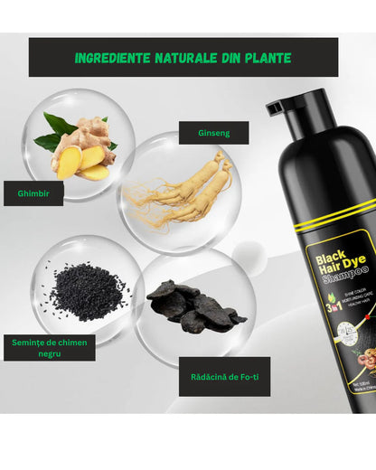 Șampon BlackHairDye™ - Firele albe sunt o amintire!