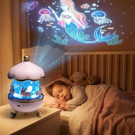 Lampa de Poveste "Universul Magic" - 6 Proiecții, Bluetooth & Boxă Integrată
